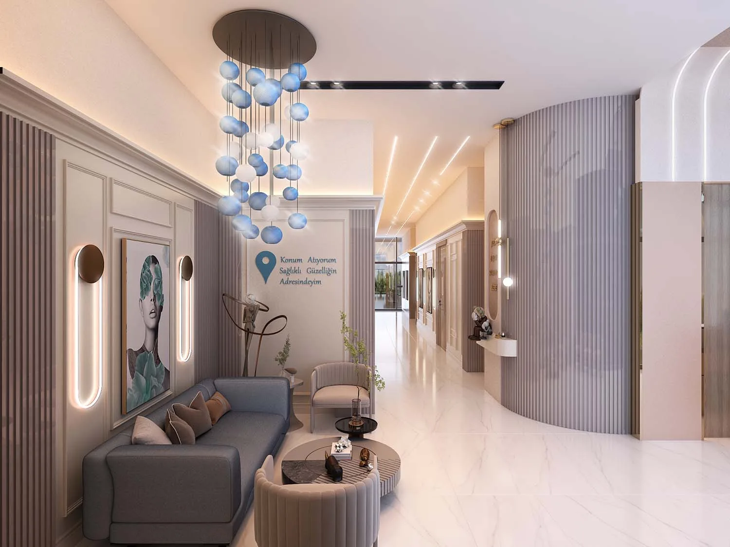 Meditouch Beauty Center Torun Center In Istanbul - Derun architecture and interior design - hospitality design - beauty center design - Turkey and UAE